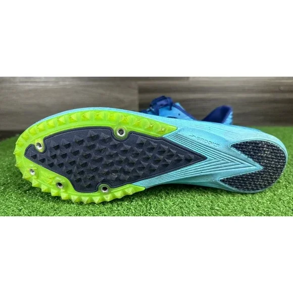 Brooks Mach 18 Men's Track Field Running Racing Shoes Sz 10.5 Blue Yellow - Picture 5 of 8